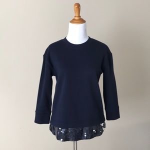 NWT J. Crew Sequin Trim Sweater Top
